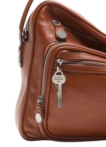 Acne Studios Camero Camera Shoulder Bag Cognac Brown