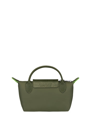Longchamp Le Pliage Green Pouch With Handle Forest
