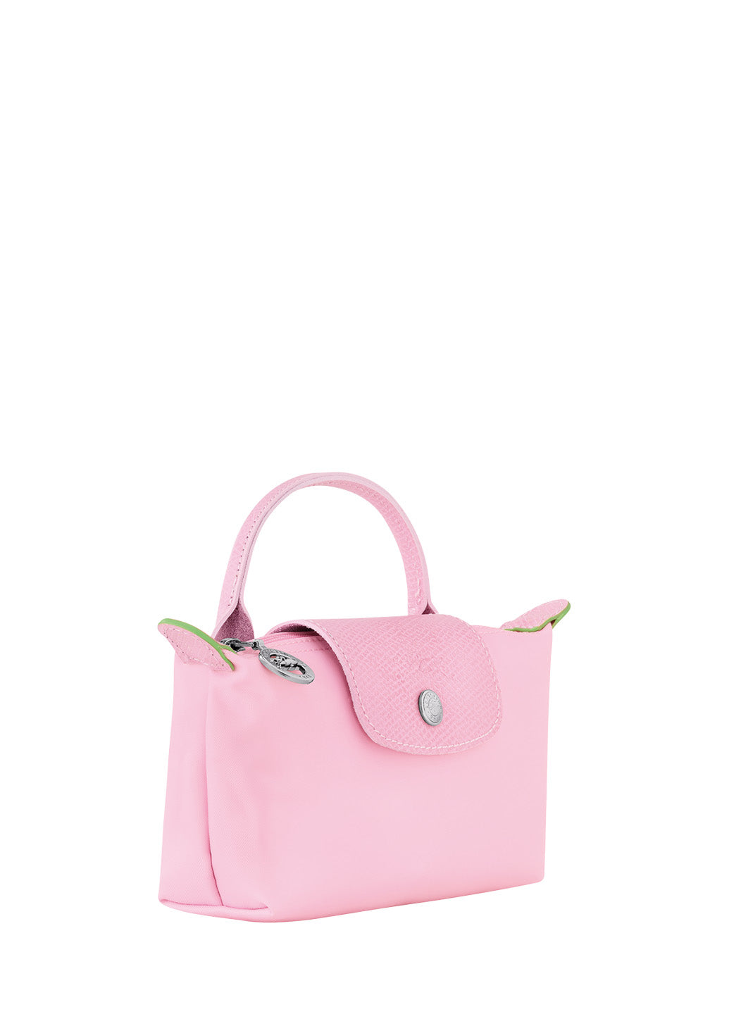 Longchamp Le Pliage Green Pouch With Handle Pink