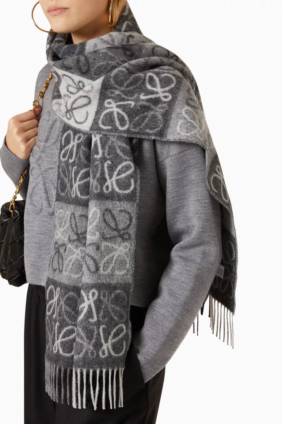 Loewe Anagram Scarf Grey