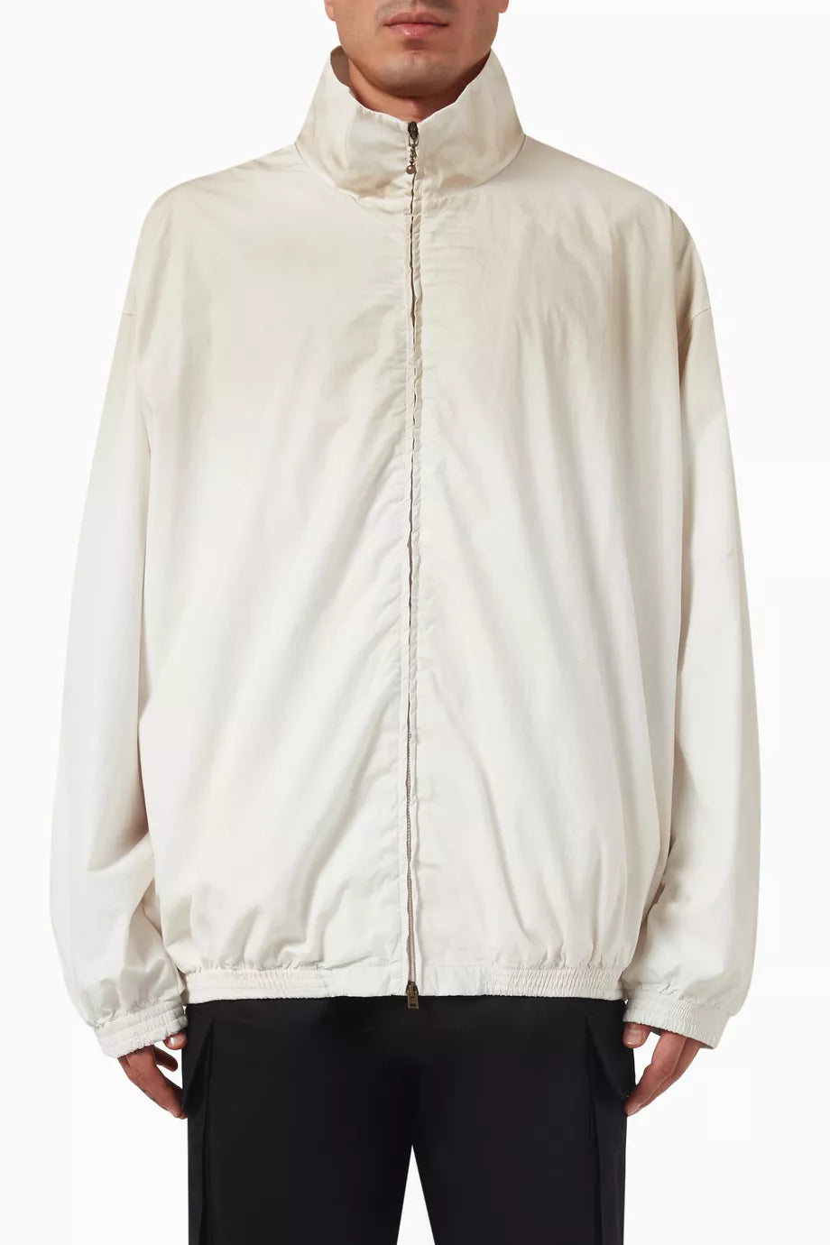 Acne Studios Logo Zipper Jacket White