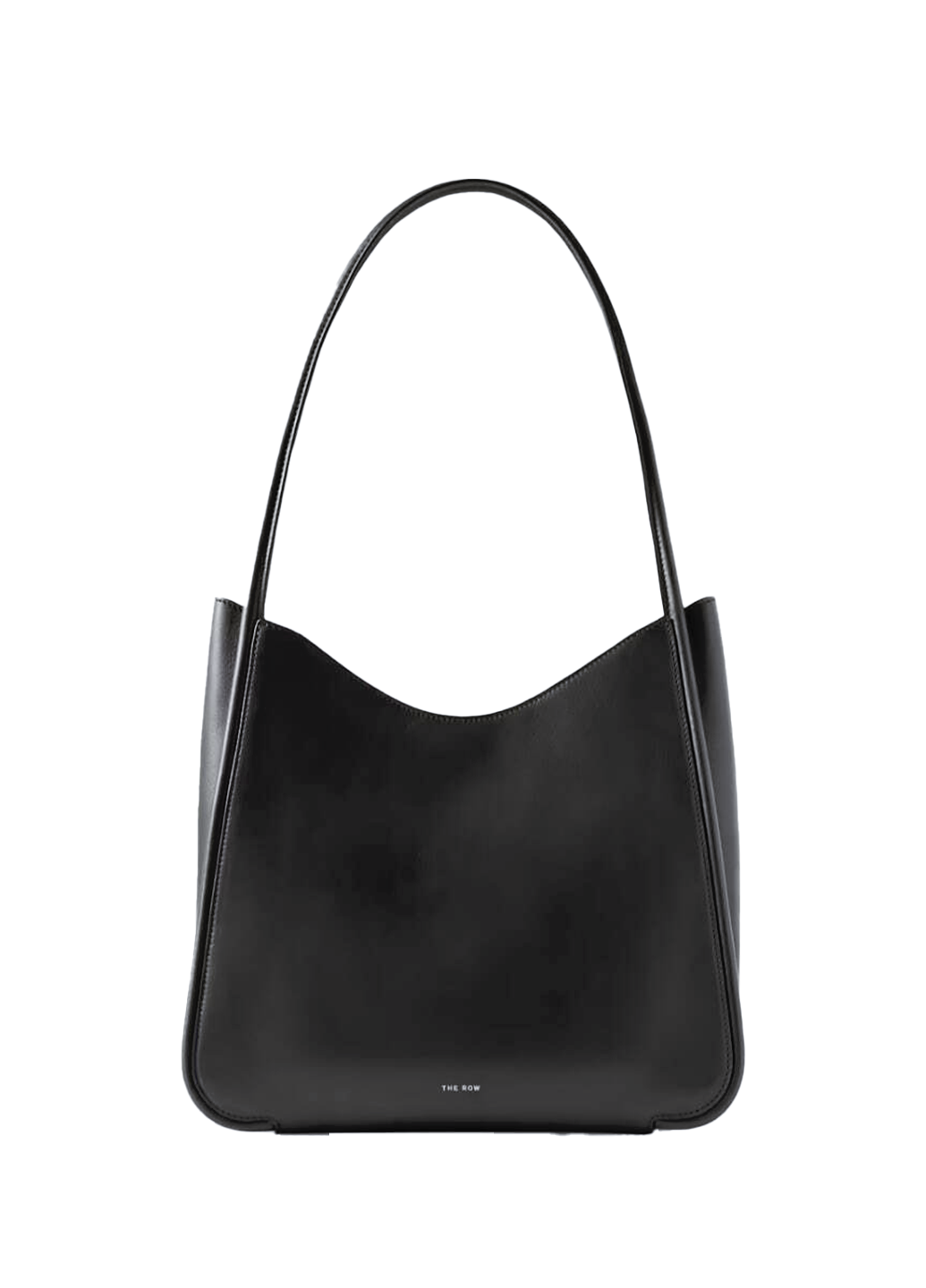 The Row Symmetric Medium Leather Tote Bag Black