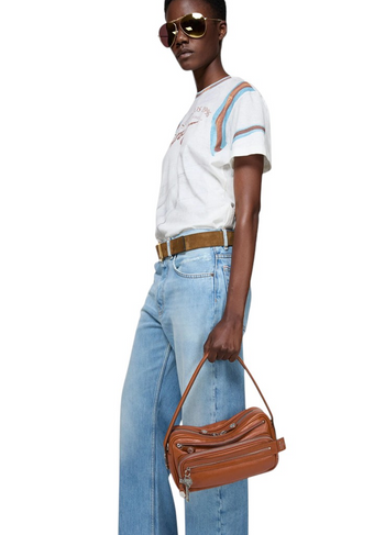 Acne Studios Camero Party Shoulder Bag Cognac Brown