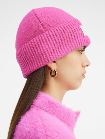Jacquemus Le Bonnet Grosgrain Logo Beanie Pink