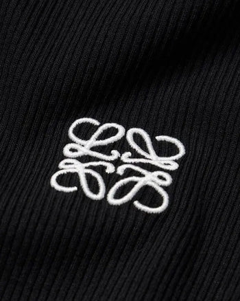 Loewe Oversized Fit Long Sleeve T-shirt in Cotton Black