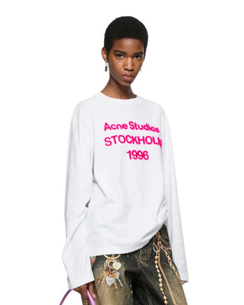 Acne Studios Stockholm 1996 Logo Long Sleeve Off White