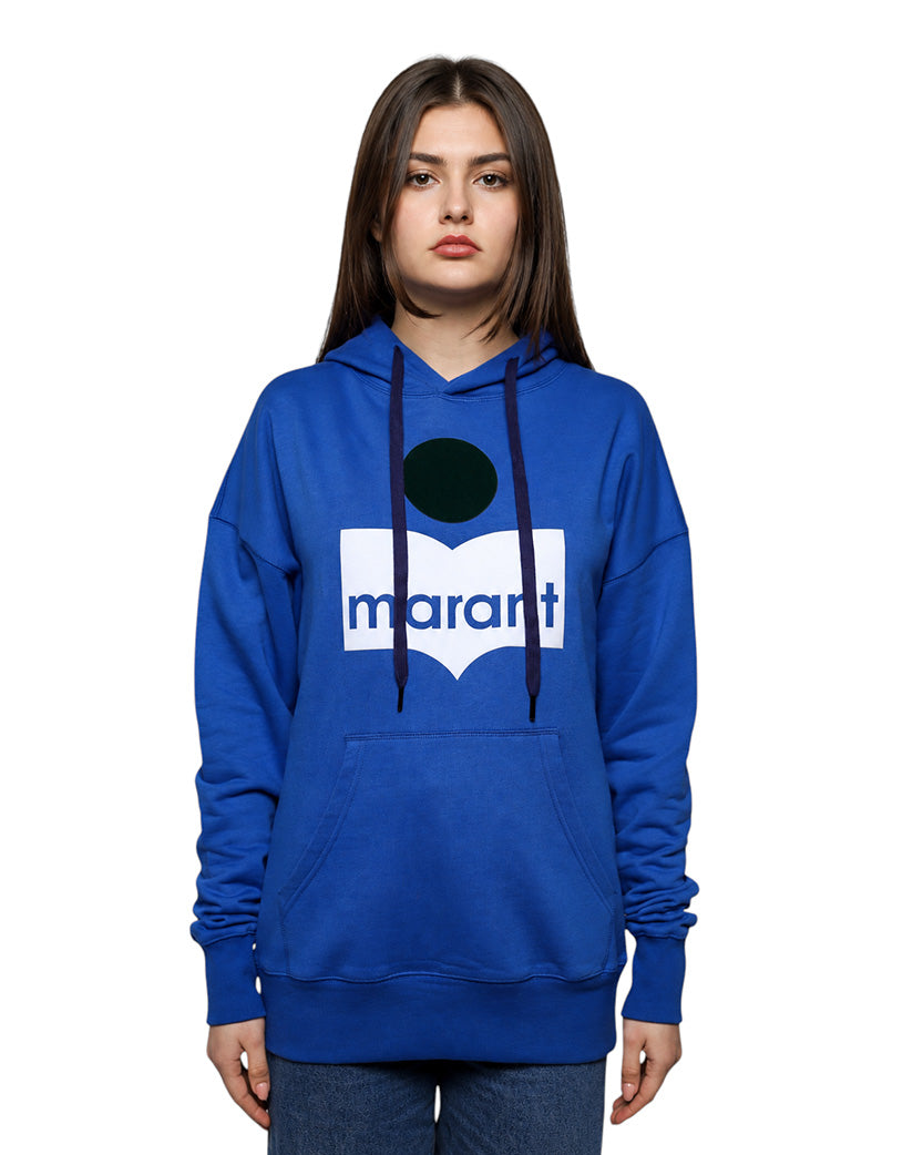 Isabel Marant Étoile Mansel flocked-logo hoodie Blue