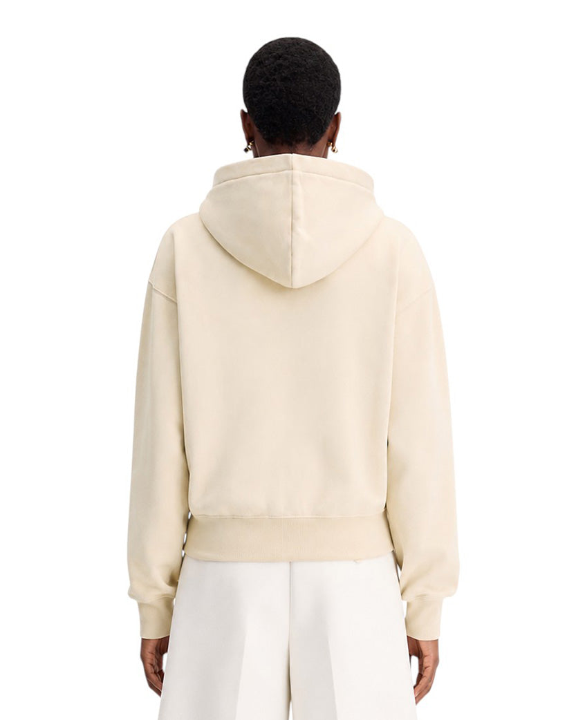 Jacquemus Gros Grain Zipped Hoodie Beige