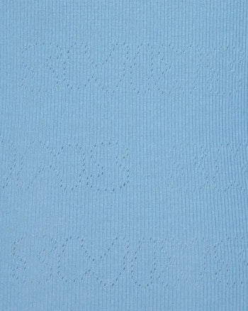 Skims Logo Pointelle Mini Short Iris Blue