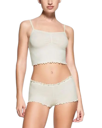 Skims Logo Pointelle Cami Marble