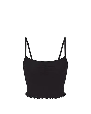 Skims Logo Pointelle Cami Onyx