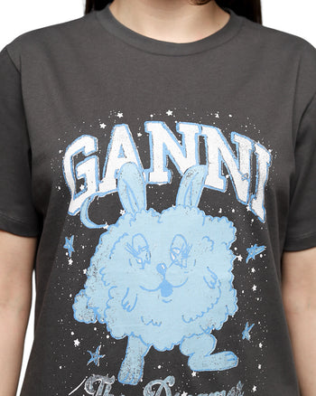 GANNI Dream Bunny T-Shirt Grey