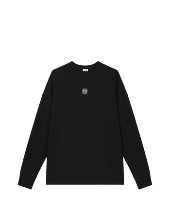 Loewe Oversized Fit Long Sleeve T-shirt in Cotton Black