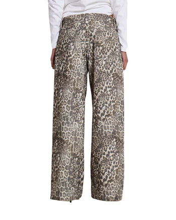 Jaded London Leopard Fade Colossus Jeans