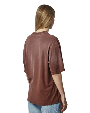 Acne Studios Exford Logo Pocket T-Shirt Chocolate Brown