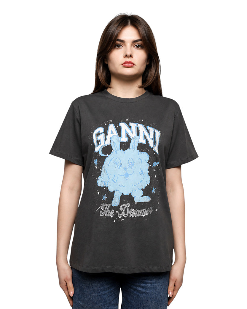 GANNI Dream Bunny T-Shirt Grey