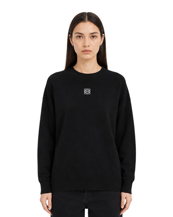 Loewe Oversized Fit Long Sleeve T-shirt in Cotton Black
