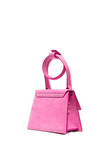 Jacquemus Le Chiquito Noeud Suede Pink