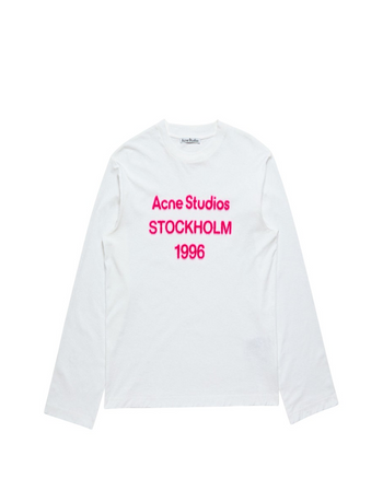 Acne Studios Stockholm 1996 Logo Long Sleeve Off White