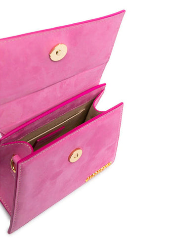 Jacquemus Le Chiquito Noeud Suede Pink