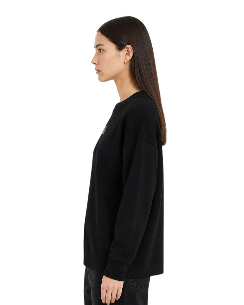 Loewe Oversized Fit Long Sleeve T-shirt in Cotton Black
