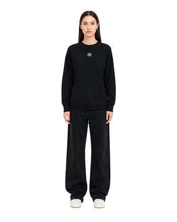 Loewe Oversized Fit Long Sleeve T-shirt in Cotton Black