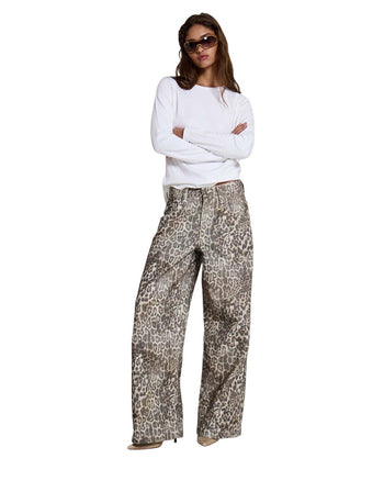 Jaded London Leopard Fade Colossus Jeans