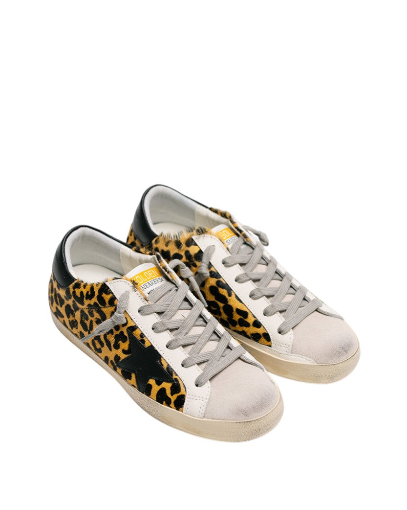 Golden Goose Women's Super-Star in Leopard Print Leather