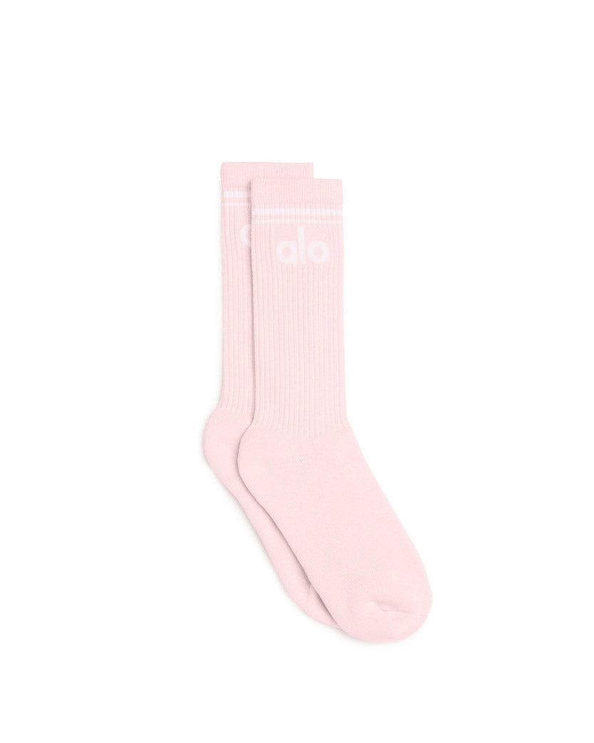 Alo Yoga Unisex Throwback Socks Pink