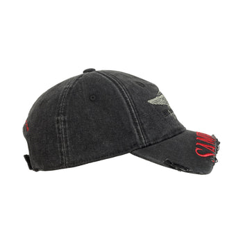Martine Rose Cut Peak Cap Black