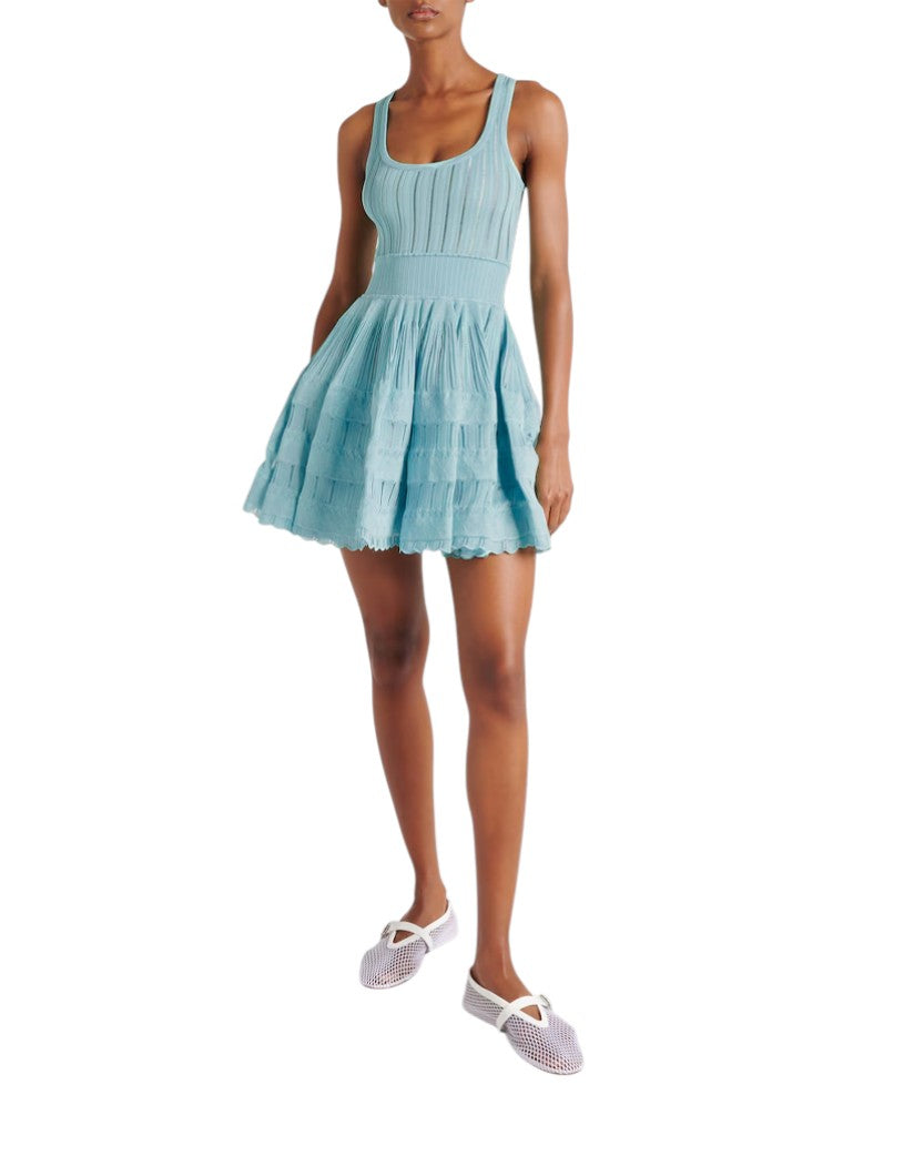 ALAIA Shiny Crinoline Dress Mint