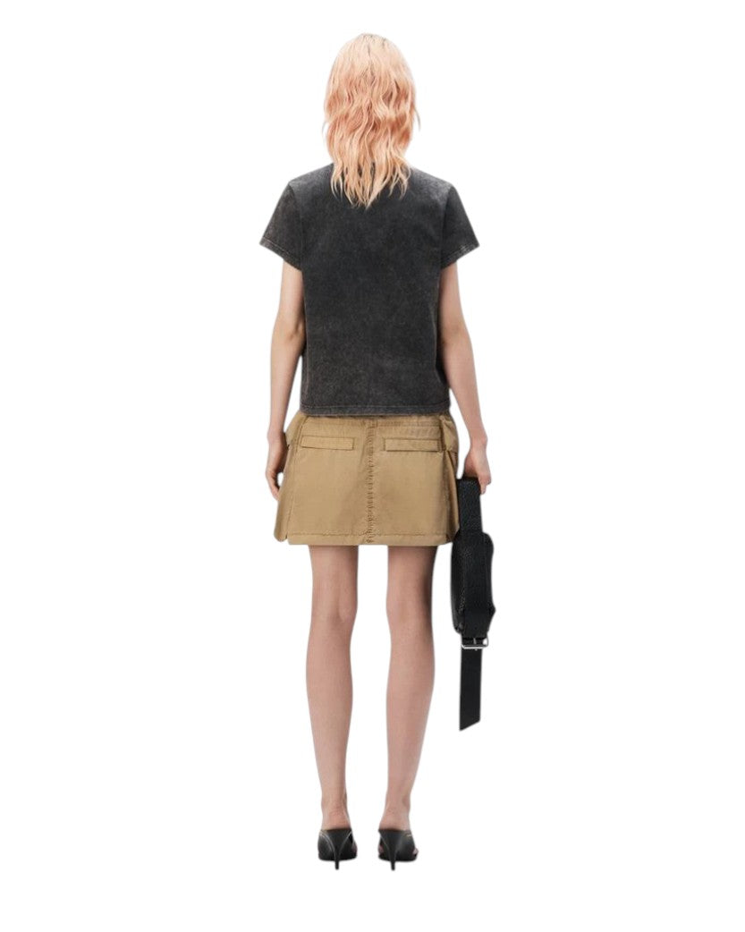 Alexander Wang Embossed Logo Tee In Compact Jersey