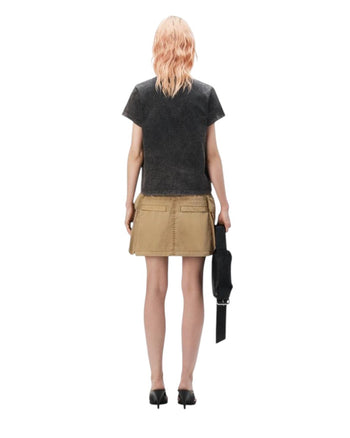 Alexander Wang Embossed Logo Tee In Compact Jersey