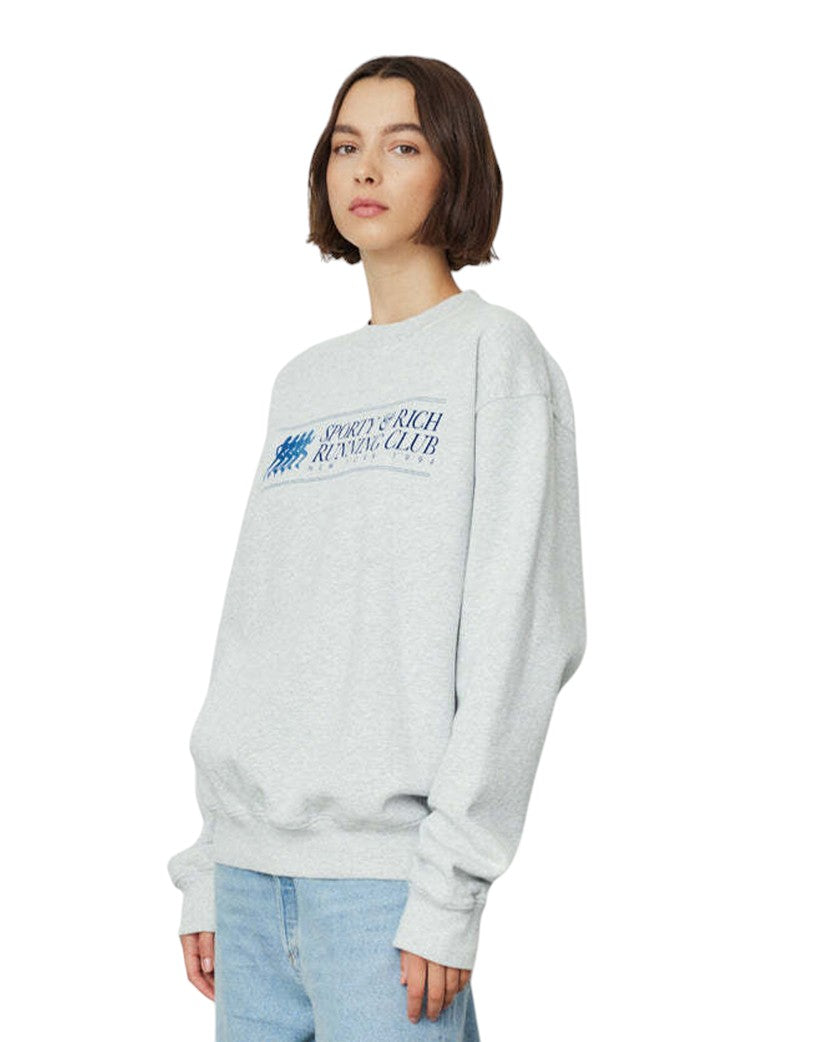 Sporty & Rich 94 Running Club Crew Sweat Heather Grey