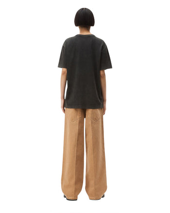 Alexander Wang Acid Wash Tee In High Twist Jersey