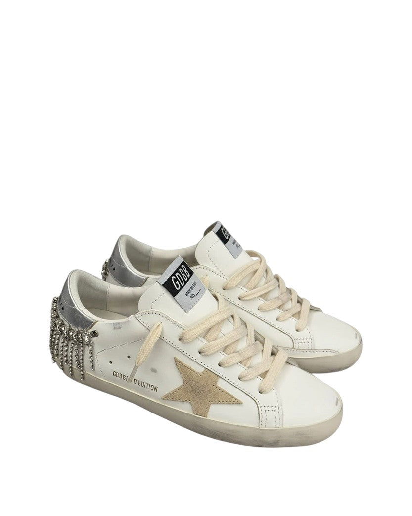 Golden Goose Super-Star LTD with Suede Star and Leather Heel Tab with Crystal