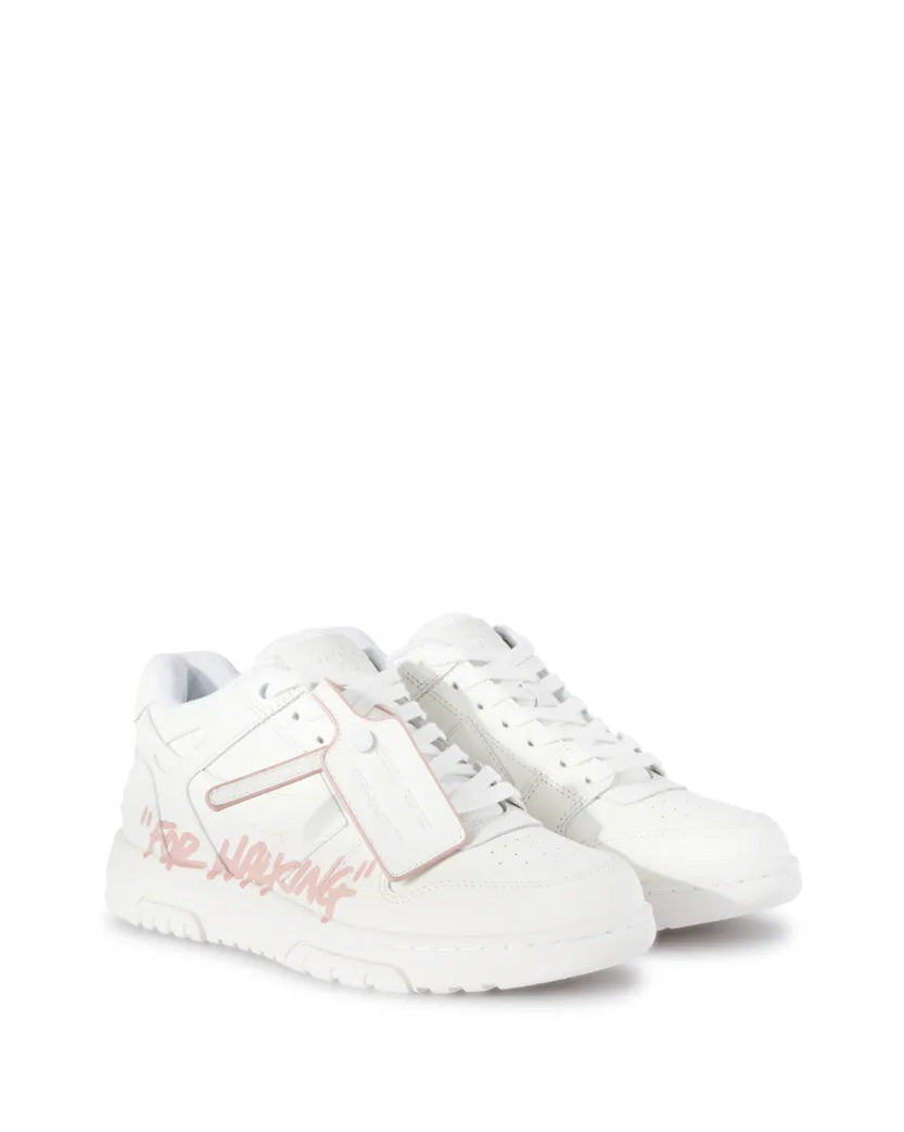 Off White Out Of Office 'For Walking' Sneakers White-Pink