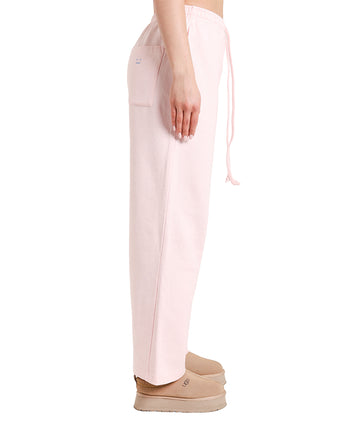 Acne Studios Wide Leg Logo Embroidered Sweatpants Pink