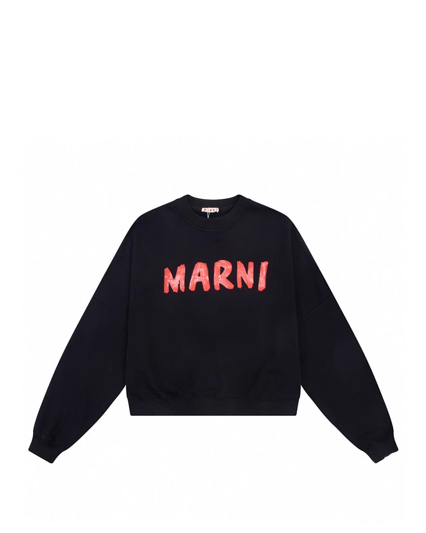 Marni Logo-Print Sweatshirt Black