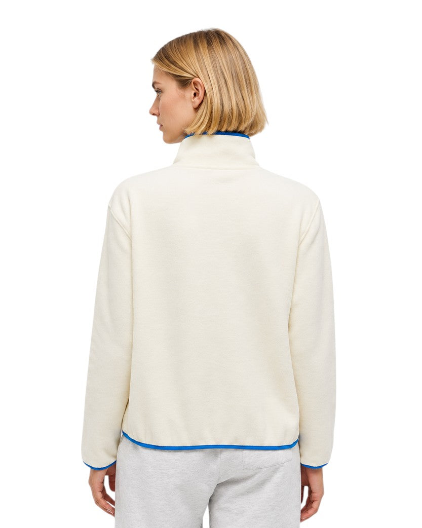 Sporty & Rich Serif Logo Polar Sweatshirt Cream/Ocean
