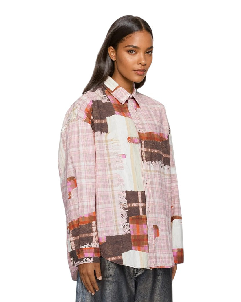 Acne Studios Printed Button-Down Shirt Pink