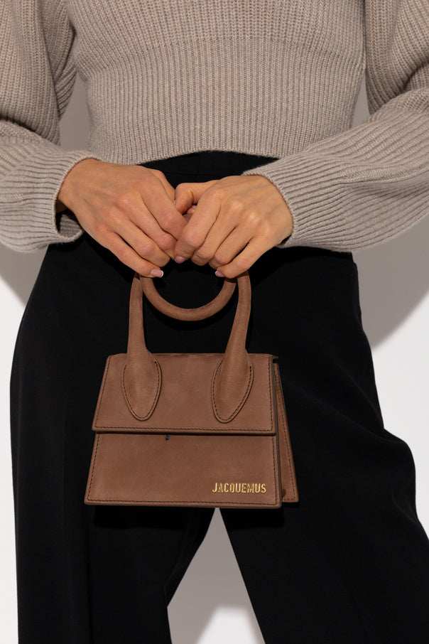 Jacquemus Le Chiquito Noeud Suede Brown