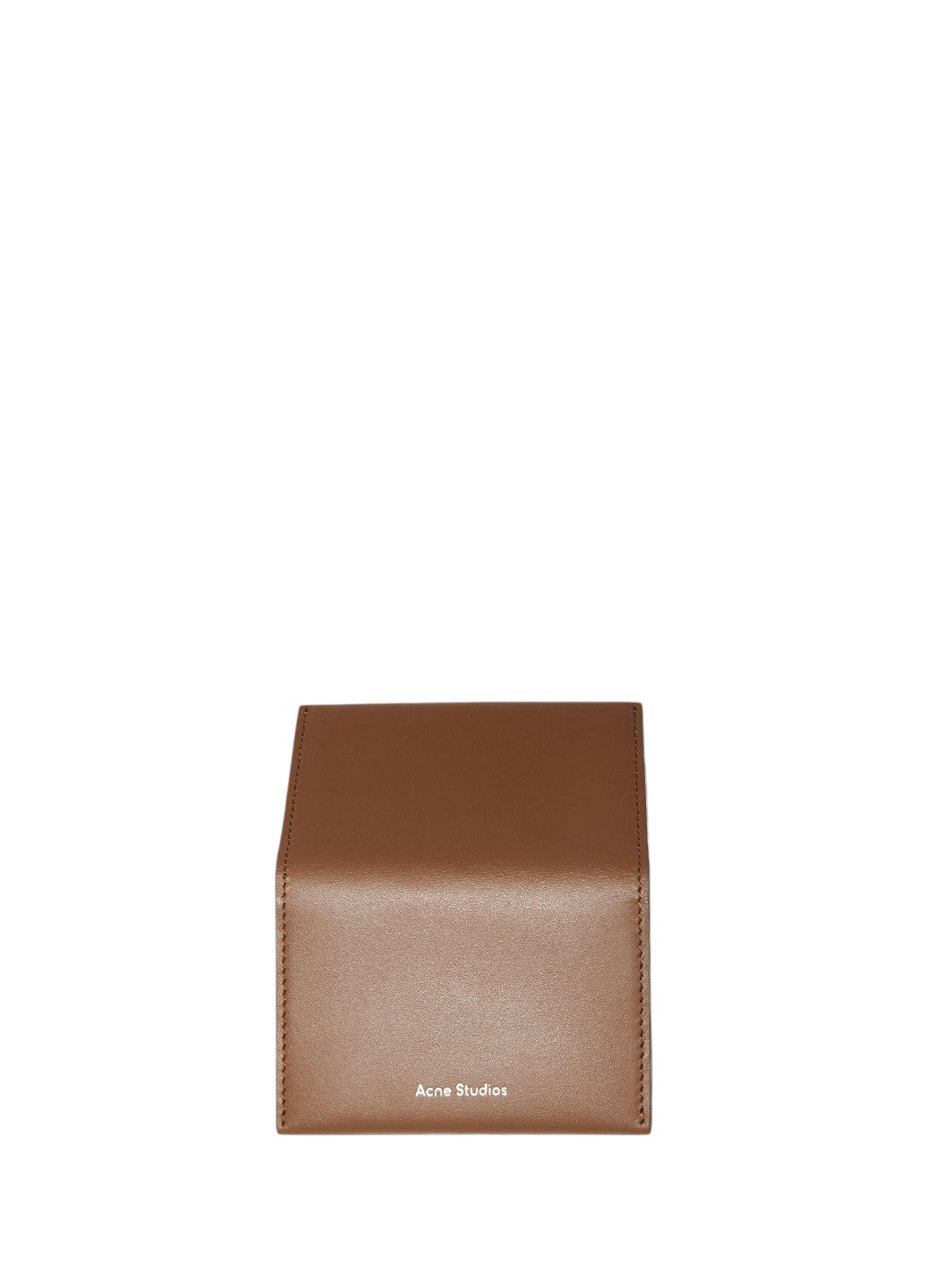 Acne Studios Folded Leather Card Holder Camel Brown