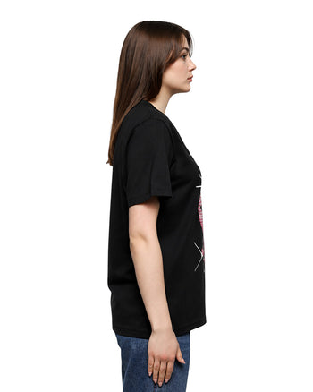 GANNI Smiley Schwarz T-Shirt Black
