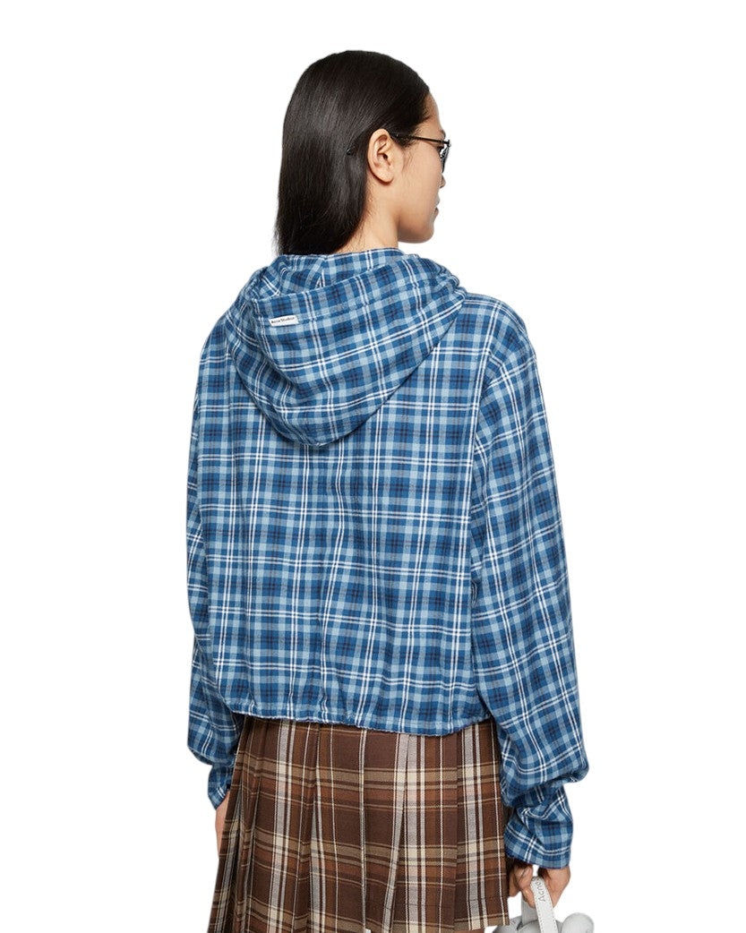 Acne Studios Hooded Shirt Mid Blue/Dusty Blue