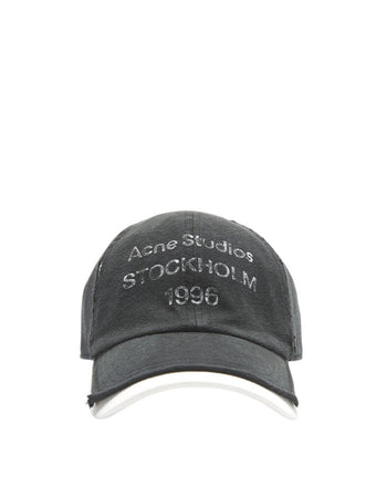 Acne Studios Logo Stamp Cap Black