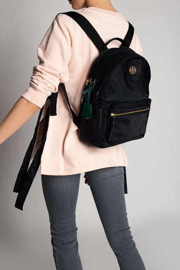 Tory Burch Metal logo backpack Black