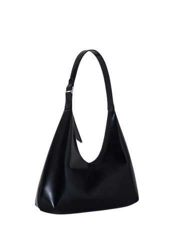 By Far Amber Semi Patent Leather Black