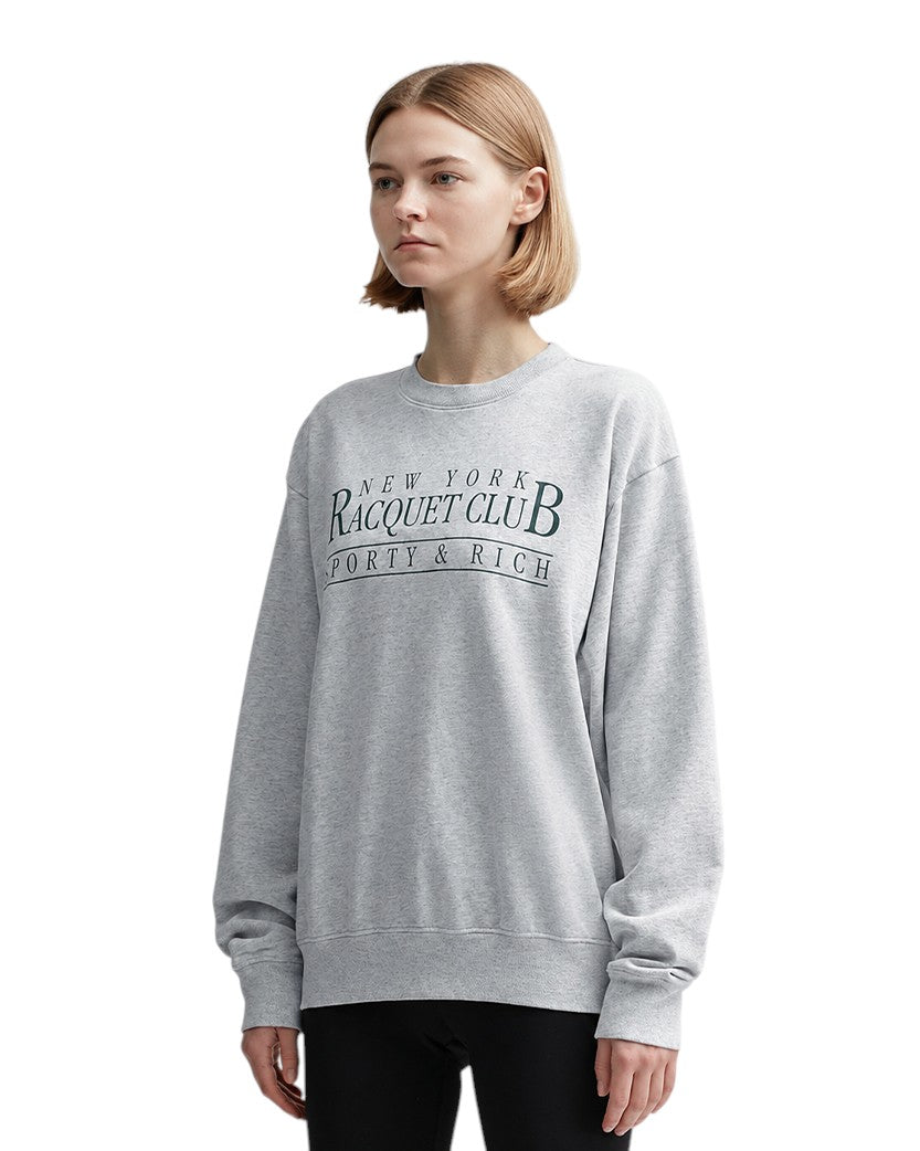 Sporty & Rich NY Racquet Club Crewneck Grey