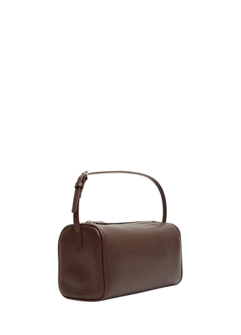 The Row 90's Bag in Leather Dark Mocha